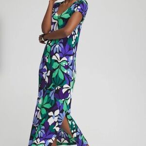 Chico's Travelers Maxi Floral Dress,  Size 1. Bundle & Save 3 $38.00 for $78.00